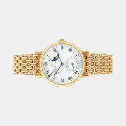 Breguet Silver 18k Yellow Gold Classique 4124L Automatic Men's Wristwatch 36.5 mm