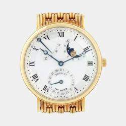 Breguet Silver 18k Yellow Gold Classique 4124L Automatic Men's Wristwatch 36.5 mm