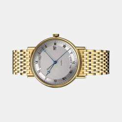 Breguet Silver 18K Yellow Gold Classique 5177Ba/15/Av0 Automatic Men's Wristwatch 38 mm