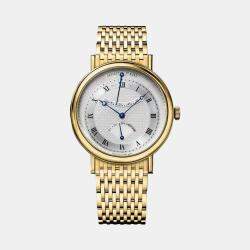 Breguet Silver 18k Yellow Gold Classique 5207Ba/12/Av0 Automatic Men's Wristwatch 39 mm