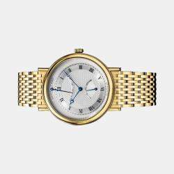 Breguet Silver 18k Yellow Gold Classique 5207Ba/12/Av0 Automatic Men's Wristwatch 39 mm