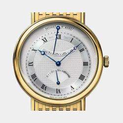 Breguet Silver 18k Yellow Gold Classique 5207Ba/12/Av0 Automatic Men's Wristwatch 39 mm