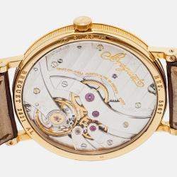 Breguet Classique 5967 Manual Winding Silver 18K Yellow Gold Men's Wristwatch 41 mm
