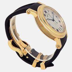 Pre Owned Breguet Marine Big Date 5817BA/12/9V8 Automatic Silver 18K Yellow Gold Men’s Wristwatch 39 mm
