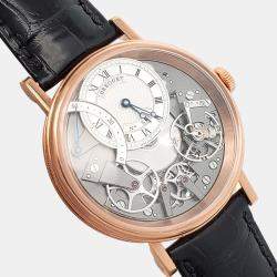 Pre Owned Breguet Tradition Retrograde 7097BR/G1/9WU Automatic Skeleton 18k Rose Gold Men's Wristwatch 40 mm