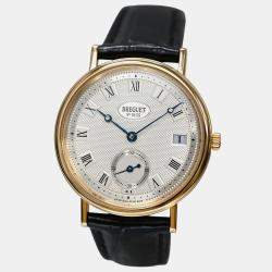 Pre Owned Breguet Classique 5920 Automatic White 18k Yellow Gold Men's Wristwatch 34.5 mm