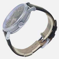 Pre Owned Breguet Tradition 7057BB-G9-9W6 Manual Winding Black Dial 18k White Gold Men's Wristwatch 40 mm