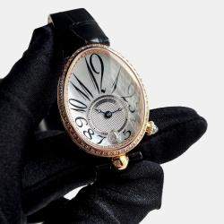 Pre Owned ساعة بريغيه رين دي نابلس 8918BR ذهب وردي إطار مرصع بالألماس 36.5 × 28.45 مم