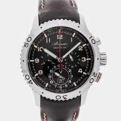Pre Owned Breguet Transatlantique Type XXII 3880ST/H2/3XV Flyback Black Stainless Steel Automatic Men's Watches 44mm