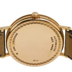 Breguet White 18k Rose Gold Alligator Classique Grande Reserve REF.3680 Men's Wristwatch 36 mm