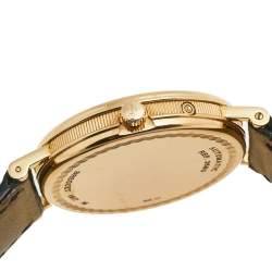 Breguet White 18k Rose Gold Alligator Classique Grande Reserve REF.3680 Men's Wristwatch 36 mm