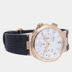 Breguet Silver 18k Rose Gold Marine 5547BR Automatic Men's Wristwatch 40 mm