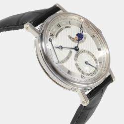 Breguet Silver 18k White Gold Classique 7137BB/11/9V9 Automatic Men's Wristwatch 39 mm