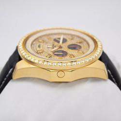 Breitling Customised Champagne MOP 6.50CT Diamond 18K Yellow Gold Bentley K44362 Automatic Men's Wristwatch 49mm