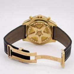 Breitling Customised Champagne MOP 6.50CT Diamond 18K Yellow Gold Bentley K44362 Automatic Men's Wristwatch 49mm