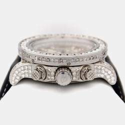 Breitling Customised Pearl 16.5CT Diamond Stainless Steel Super Avenger A13370 Automatic Men's Wristwatch 51mm