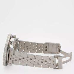 Breitling Customised Pearl 11.60CT Diamond Stainless Steel Bentley A25362 Automatic Men's Wristwatch 48mm