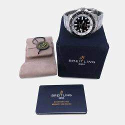 Breitling Black Stainless Steel Superocean Automatic Men's Wristwatch 42 mm