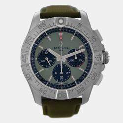 Breitling Green Stainless Steel Avenger AB0147101L1X1 Automatic Men's Wristwatch 44 mm