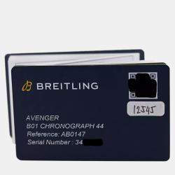 Breitling Green Stainless Steel Avenger AB0147101L1X1 Automatic Men's Wristwatch 44 mm