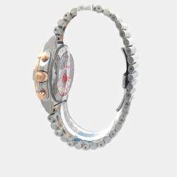 Pre Owned Breitling Chronomat UB0134131L1U1 Automatic Green 18k Rose Gold Stainless Steel Men’s Wristwatch 42 mm