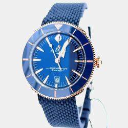 Pre Owned Breitling Superocean Heritage B31 UB3112161C1S1 Automatic Blue Stainless Steel and Rose Gold Men's Wristwatch 44mm