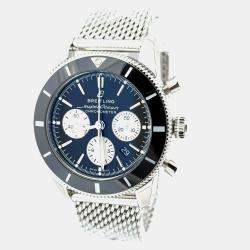 Pre Owned ساعة يد رجالية بريتلينغ سوبر أوشن هيريتاج II كرونوغراف B01 AB0162121B1A1 أوتوماتيك سوداء ستانلس ستيل 44 مم