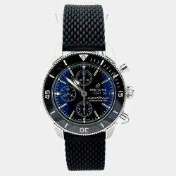 Pre Owned Breitling Superocean Heritage II Chronograph A13313121B1S1 Automatic Black Stainless Steel Men's Wristwatch 44mm