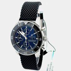 Pre Owned Breitling Superocean Heritage II Chronograph A13313121B1S1 Automatic Black Stainless Steel Men's Wristwatch 44mm