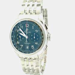 Pre Owned Breitling Premier B01 Chronograph 42 AB0145371L1A1 Automatic Green Stainless Steel Men's Wristwatch 42mm