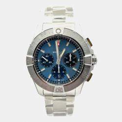 Pre Owned Breitling Avenger B01 Chronograph 44 AB0147101C1A1 Automatic Blue Stainless Steel Men's Wristwatch 44mm