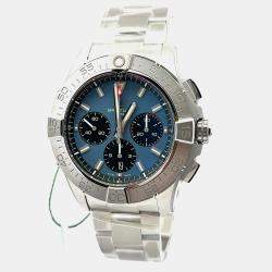 Pre Owned Breitling Avenger B01 Chronograph 44 AB0147101C1A1 Automatic Blue Stainless Steel Men's Wristwatch 44mm