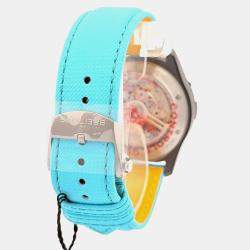 Pre Owned Breitling Avenger B01 Chronograph 42 Night Mission SB0146101L1X1 Automatic Turquoise Ceramic Men's Wristwatch 42mm