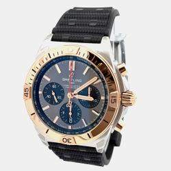 Pre Owned Breitling Chronomat UB0134101B1S1 Grey 18K Rose Gold, Stainless Steel Automatic Men's Wristwatch 42mm