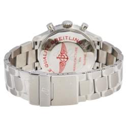 Pre Owned Breitling Blue Stainless Steel Aviator 8 A13316101C1A1 Men's Wristwatch 43 mm