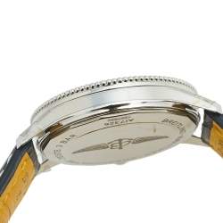 Breitling Blue Stainless Steel Crocodile Skin Leather Navitimer A17326161C1P3 Men's Wristwatch 41 mm