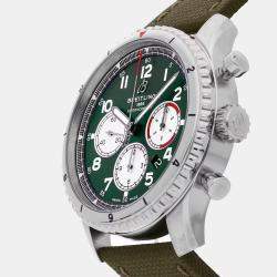 Breitling Green Stainless Steel Aviator AB01192A1L1X1 Automatic Men's Wristwatch 43 mm