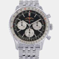 Breitling Black Stainless Steel Navitimer AB0138211B1A1 Automatic Men's Wristwatch 43 mm