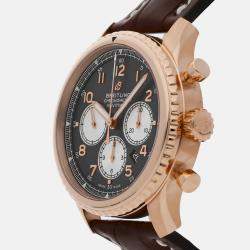 Breitling Brown 18k Rose Gold Navitimer RB0117131Q1P1 Automatic Men's Wristwatch 43 mm