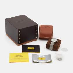 Pre Owned Breitling Silver Stainless Steel Transocean A1631012/G781 Men's Wristwatch 38 mm