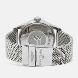 Pre Owned Breitling Silver Stainless Steel Transocean A1631012/G781 Men's Wristwatch 38 mm