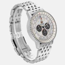 Breitling Silver Stainless Steel Navitimer A41322 Automatic Men's Wristwatch 43 mm