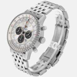 Breitling Silver Stainless Steel Navitimer A41322 Automatic Men's Wristwatch 43 mm