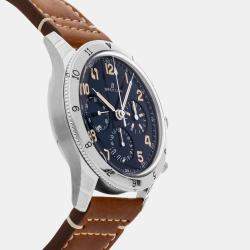Breitling Blue Platinum Navitimer Manual Winding Men's Wristwatch 41 mm