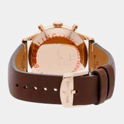 Breitling Black 18k Rose Gold Navitimer RB0910371B1X1 Manual Winding Men's Wristwatch 41 mm