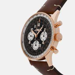 Breitling Black 18k Rose Gold Navitimer RB0910371B1X1 Manual Winding Men's Wristwatch 41 mm
