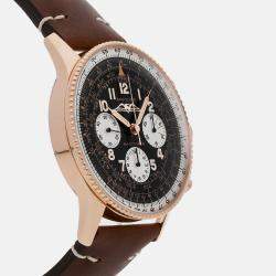 Breitling Black 18k Rose Gold Navitimer RB0910371B1X1 Manual Winding Men's Wristwatch 41 mm