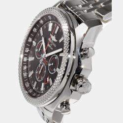 Breitling Black Stainless Steel Bentley Automatic Men's Wristwatch 49 mm