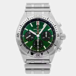 Breitling Green Stainless Steel Chronomat AB0134101L1A1 Automatic Men's Wristwatch 42 mm