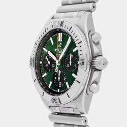 Breitling Green Stainless Steel Chronomat AB0134101L1A1 Automatic Men's Wristwatch 42 mm